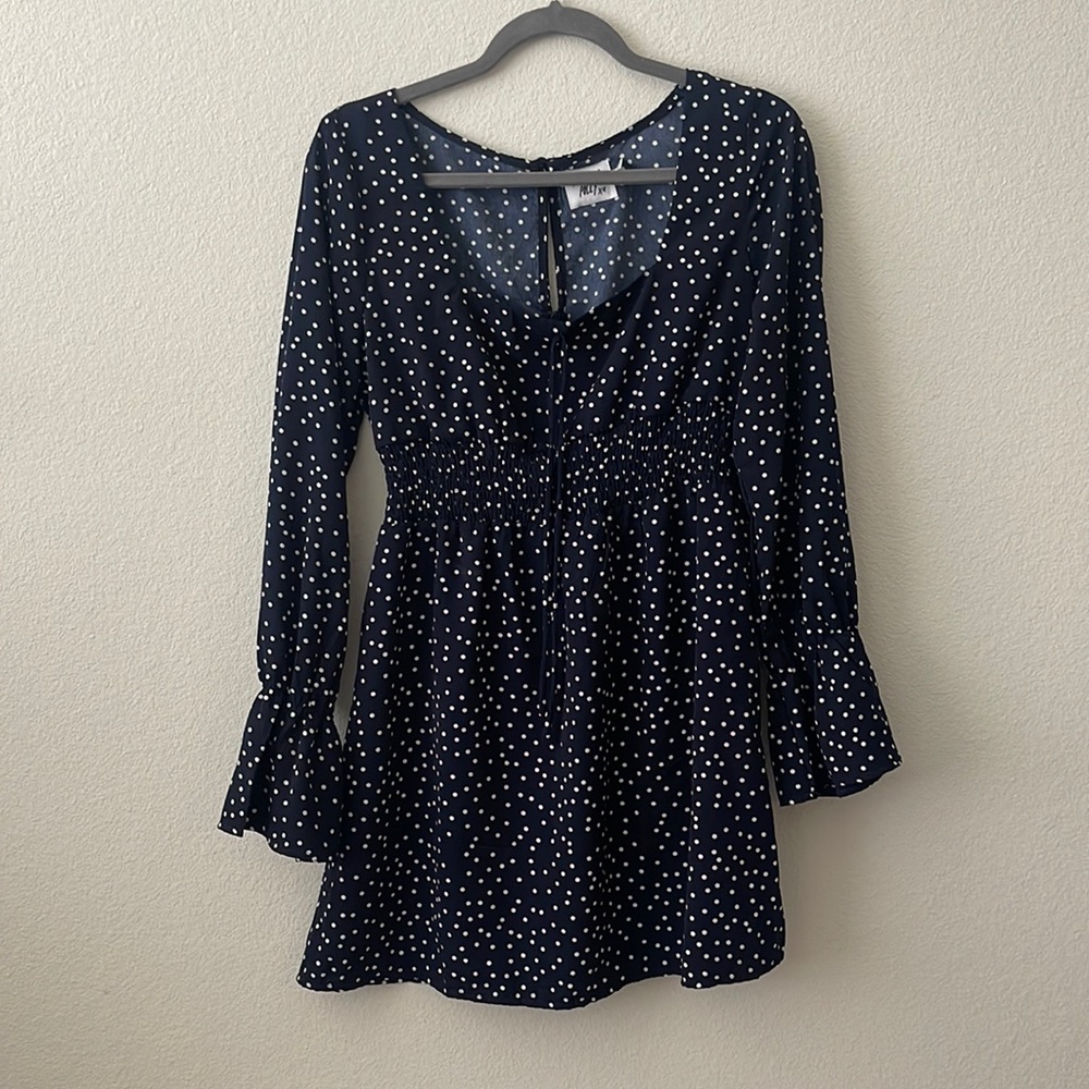 Blue polka dot Princess Polly dress